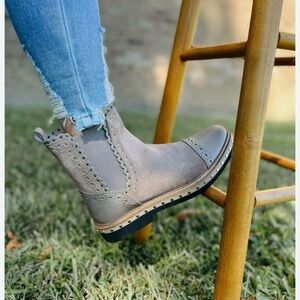 Free People Gray Ankle Boots
